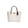 Handtasche Willow 24 Abnehmbarer Schultergurt Drehverschluss Genarbtes Leder Tragetasche Tote Bag Einkaufstasche Handgetragene Schulter Crossbody Tasche Mittel