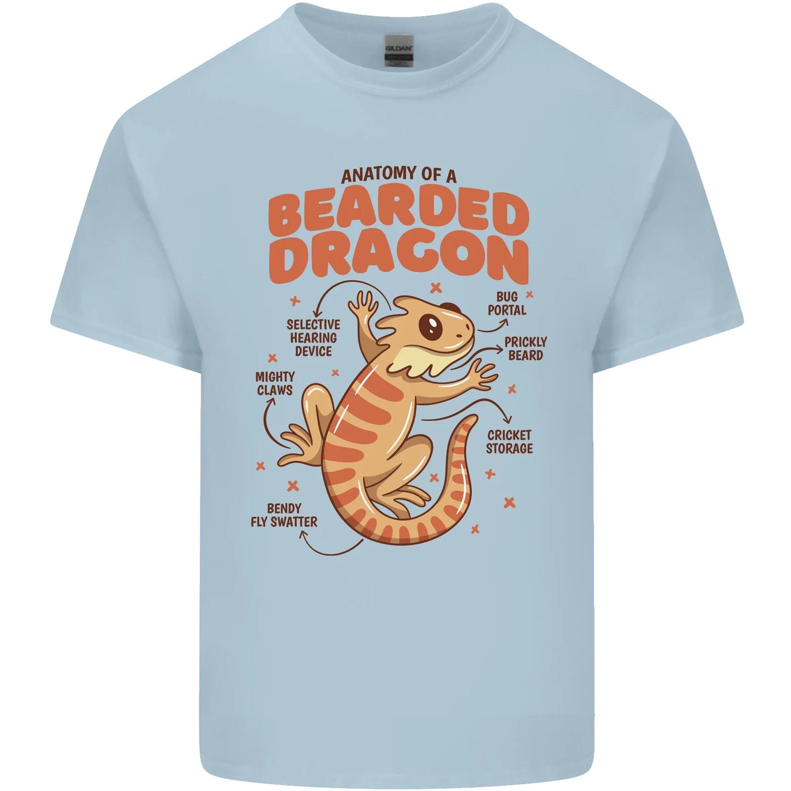 Bearded Dragon Anatomy Lizards, Reptiles, Kids T-Shirt Childrens 4XL