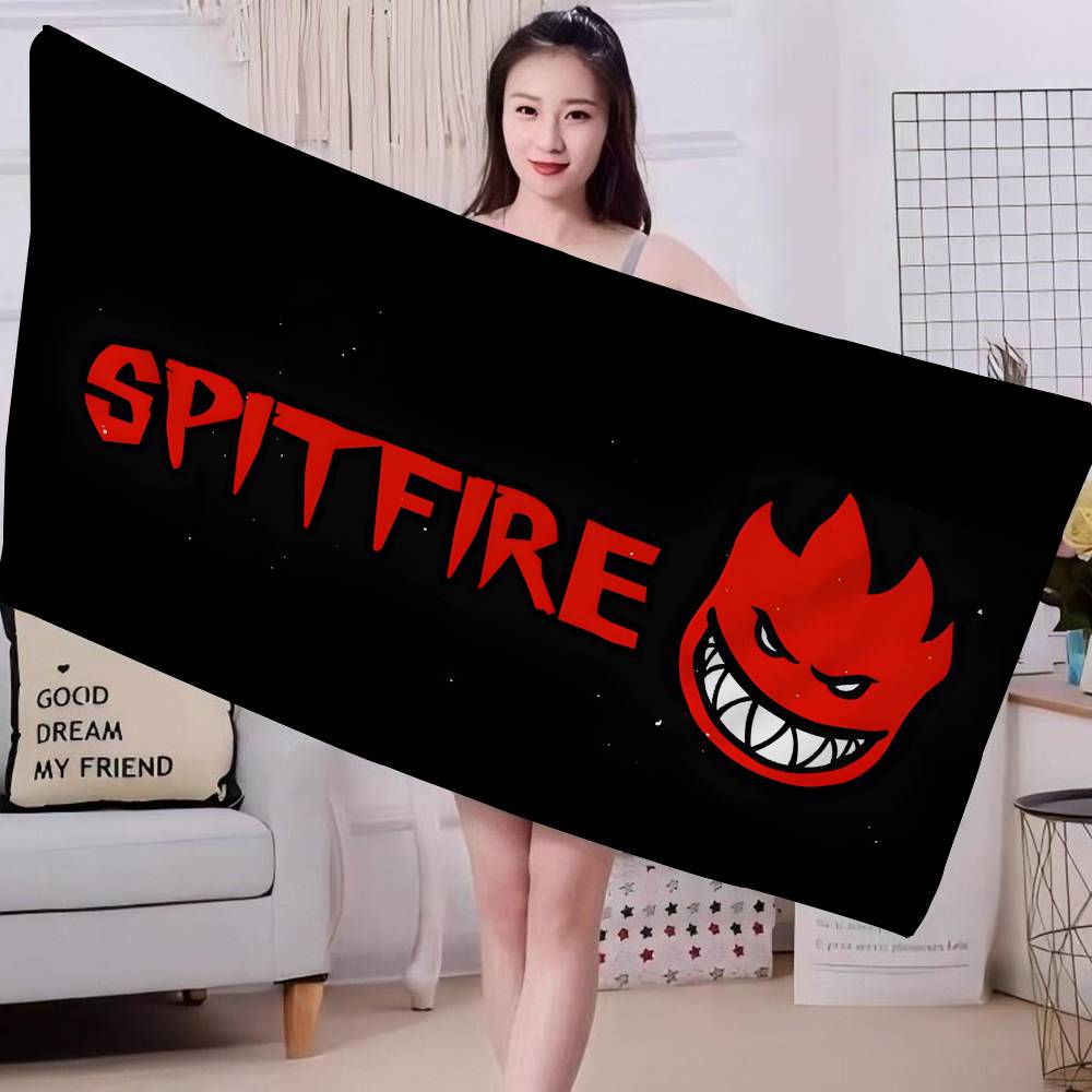 S-Spit F-Fires Logo Coperta in Microfibra Asciugatura Rapida Teli da Spiaggia Stampa Sovradimensionata Super Assorbente Coperta Asciugamano per Piscina