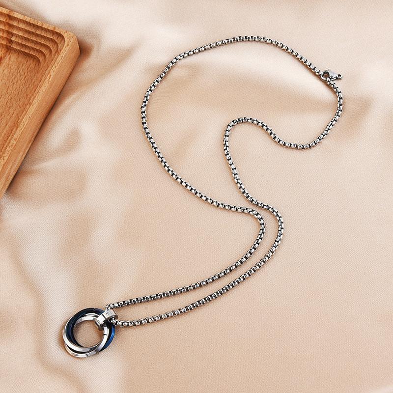 Trendy Titanium Steel Necklace For Men And Women With Minimalist Geometric Design Ideal For Casual Wear And Gifts