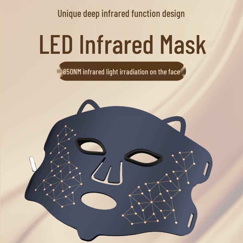Infrared Photon LED Silicone Mask for Skin Rejuvenation with Red and Blue Light