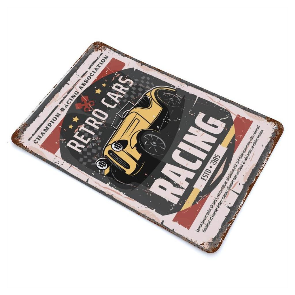 1PC Vertical Retro Iron Tin Sign with Weathered Rust Effect, 20x30cm or 30x40cm, Vintage Wall Decor for Bar Cafe Garage Restaurant Living Room