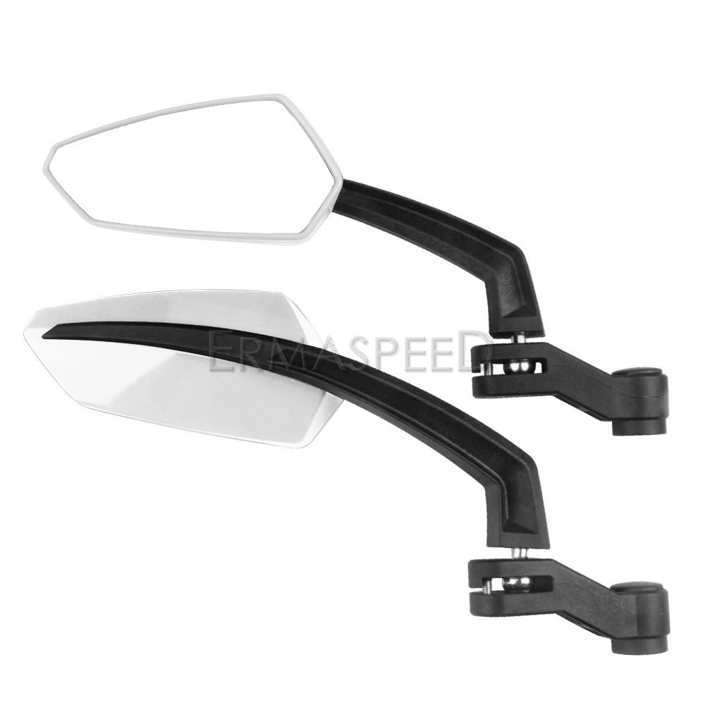 

Универсальные зеркала заднего вида для мотоциклов 8 мм 10 мм, регулируемые зеркала заднего вида для мотоциклов, зеркало для мотокросса, скутера белый