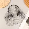 Fashion Tulle Cage Veil With Pearls Wedding Party Dress Veil Headbands Hair Jewelry Party Stage Headgear Headdress