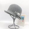Woolen Bucket Hat Women's Autumn and Winter Bow Korean Version Versatile Japanese Dome Basin Hat British Retro Top Hat Tide