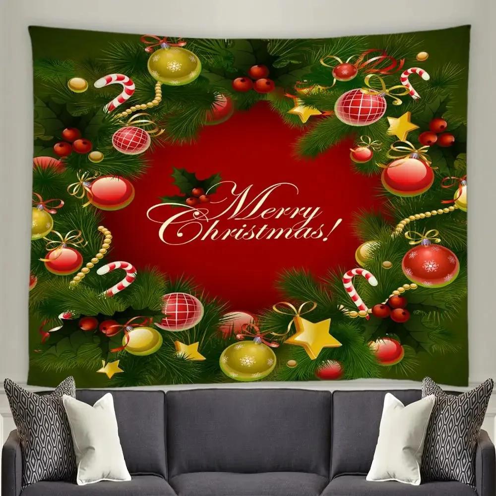 Christmas Decoration Pattern Living Room Bedroom Home Wall Tapestry