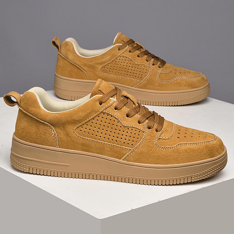 New Spring Men's Casual Leather Shoes All-Matching Sneakers Man Skateboard Footwear Versatile Tenis Masculino
