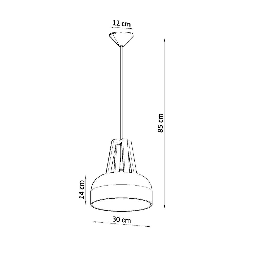 Lampa Wisząca Satura 1 E27 Biały Wood Lumilo 03.387.87