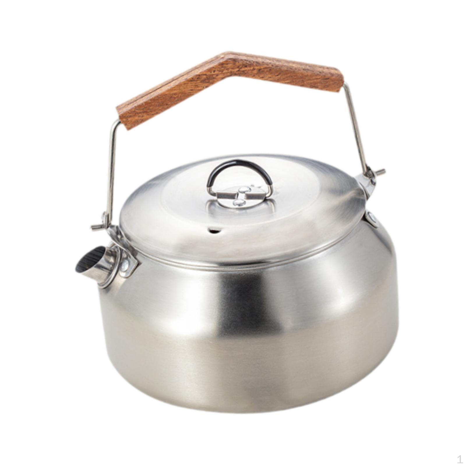 

1L Camping Kettle for Outdoor Use, Water Pot And Teapot Hiking срібний