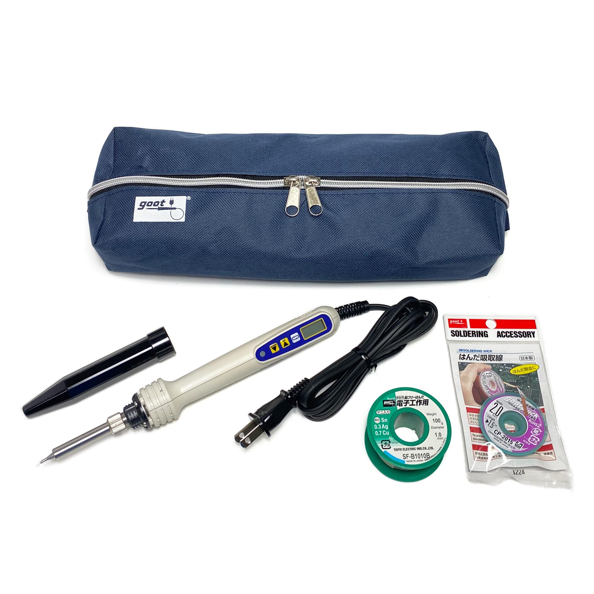 

Taiyo Electric Industry Digital Soldering Iron Soldering Set and for Circuit Board and Made in (goot) Temperature-Controlled PX-280 (Includes Cap,