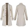 Fashion Men's Jacket Steampunk Retro Trench Coat/Vest Gothic Victorian Dress Uniform Medieval Windbreaker Coat/Vest Opera Costume