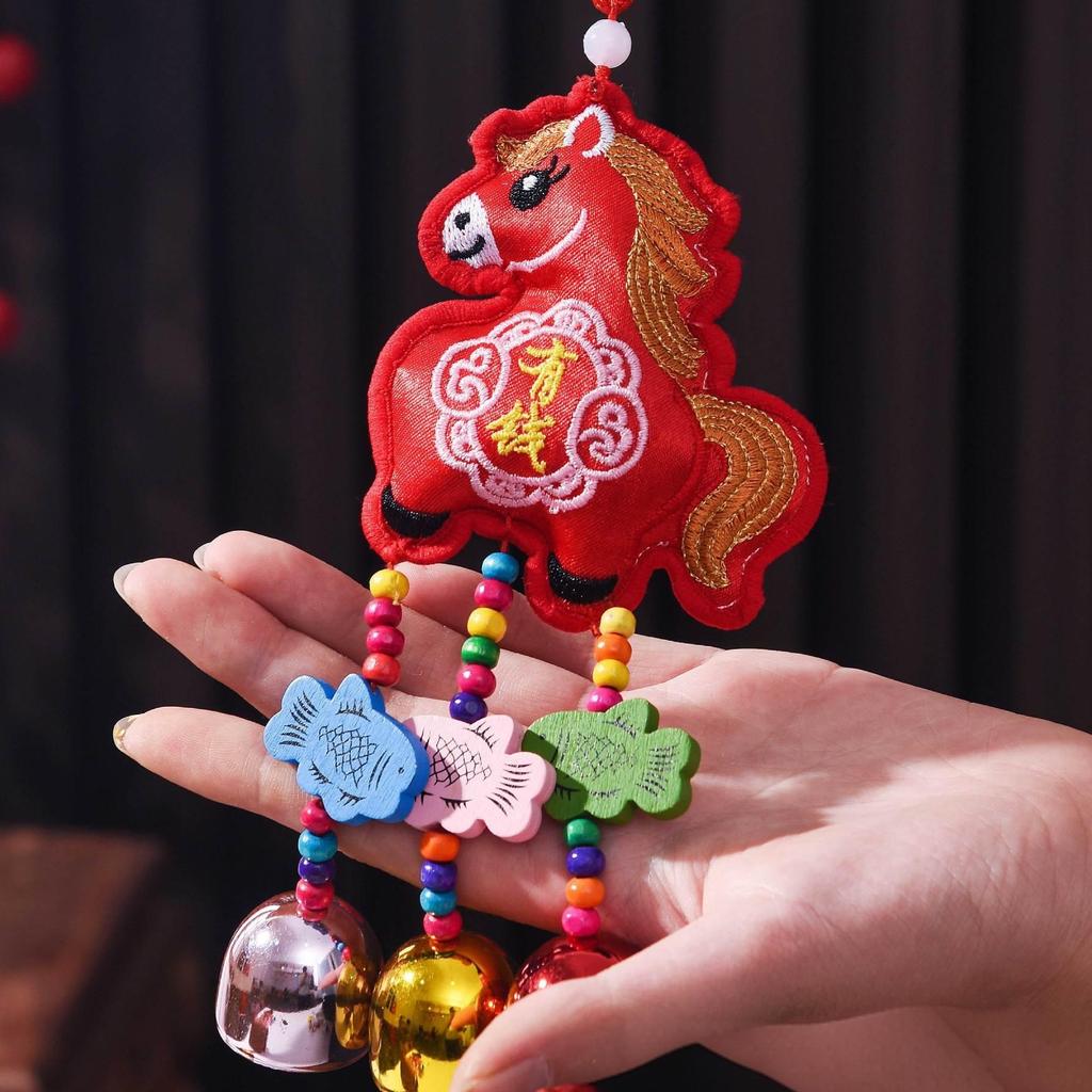 2026 Year Of The Horse Chinese Style Incense Packet Bell Pendant Chinese Red Chinese Zodiac Incense Packet Tassel Pendant