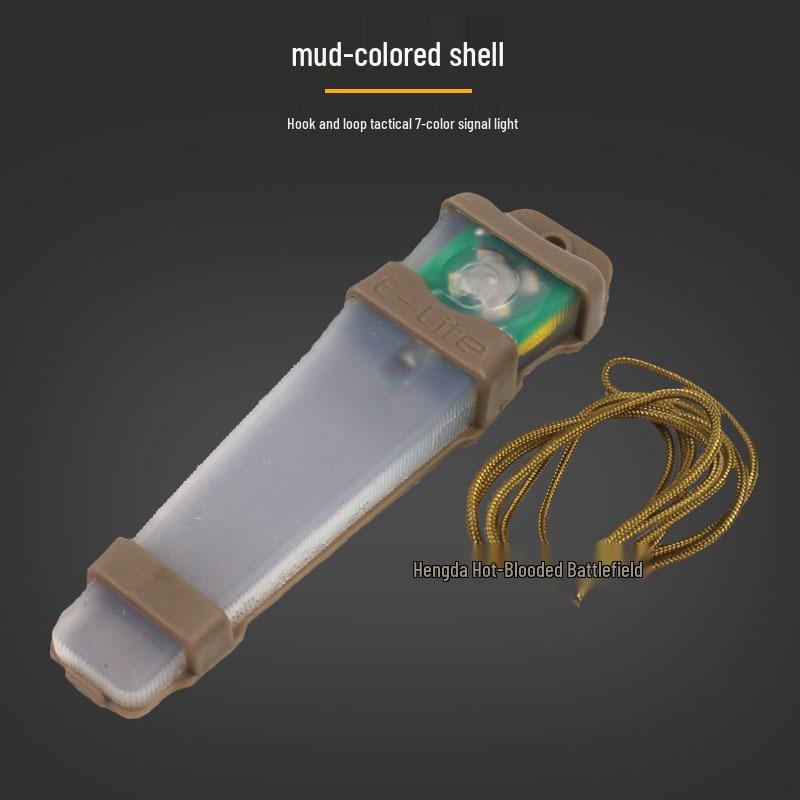 E-LITE Tactical Silicone Helmet Light: Upgraded 7-Color Signal & Outdoor Survival Light