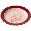 Guochao Hand-painted Palace Wall Red Plum Blossom Underglaze Color Ceramic Pot Bearing Tea Ceremony Accessories Household