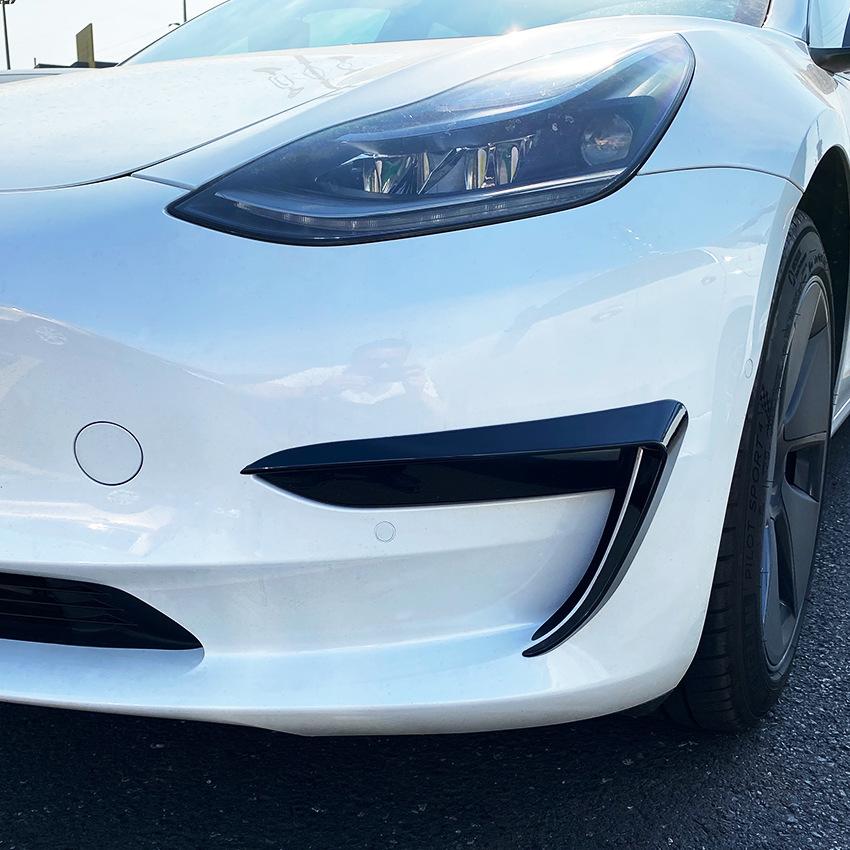 Pentru Tesla Model 3 2017-2023 Spoiler Bară Față Grile Lămpi Ceață Acoperire Garnitură Cuțit Aer Splitter Kit Caroserie Tuning