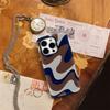 Brown Navy Swirls Phone Case for IPhone 17AIR 16E 16 15 14 13 12 11 17 Pro Max Plus Double-layer Back Cover