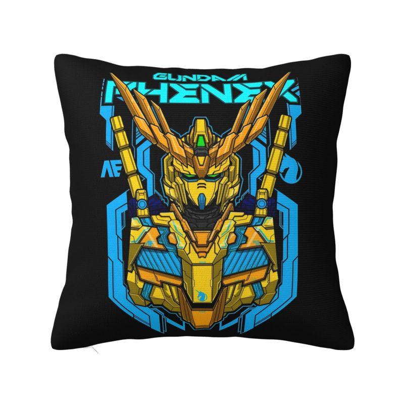 Custom Modern Gundams Robot Anime Cushion Cover for Sofa Velvet Game Manga Throw Pillow Case