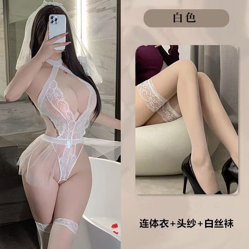 Sex Wedding Dress Underwear Uniform Seduction Sexy Bridal Suit Free Seduction Passion Tease Suit Cosplay