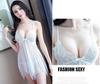 Babydoll Sexy Large Open Front [Loradouphi] Women's Lingerie, Sexy, Popular, Size, Sheer, Cute, See-Through, Fluffy, Fluttery, 20725white-M