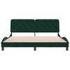 Bed Frame without Mattress Dark Green 180x200 cm Velvet