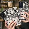 Phone Case: 2D Flat Samsung Galaxy A34 A35 M05 M06 S20 S22 S21 FE Plus 5G Protective Case, Gray Spotted Cat, Christmas and Halloween Gift
