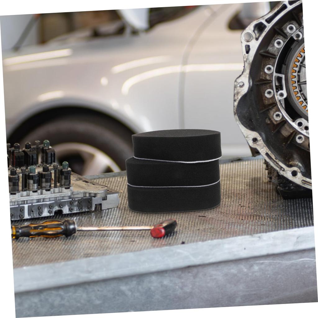 FUNOMOCYA 3pcs Tire Brush Sponge Interior Car Sponge Replacement Tire Polishing Applicator Car