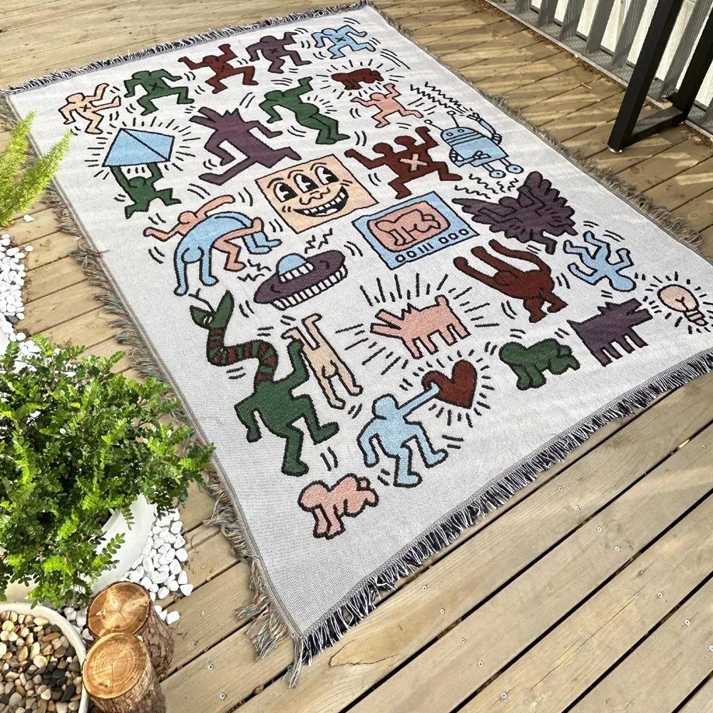 BEPAN Picnic Mat Moisture-proof Mat Thickened Outdoor Simple and Stylish High-quality Floor Mat Camping Picnic Cloth Bohemian Carpet 180x180CM