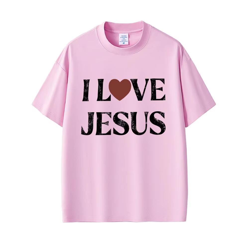 I Love Jesus Tshirt Christian Tee Shirt Unisex Women Clothing Hip Hop Vintage Rock T Shirts Unisex Retro Ocollar Hip Hop Tshirts