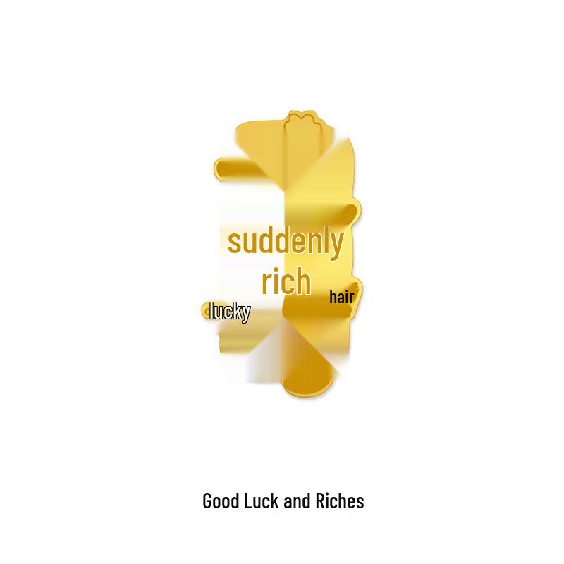 Pure Gold 999 Princess Prosperity Mobile Phone Sticker - Good Luck & Wealth New Year Gift