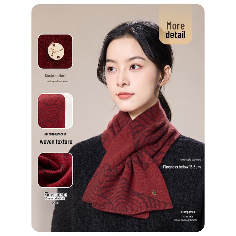 JIUMU Women's Cashmere Neck Warmer Scarf