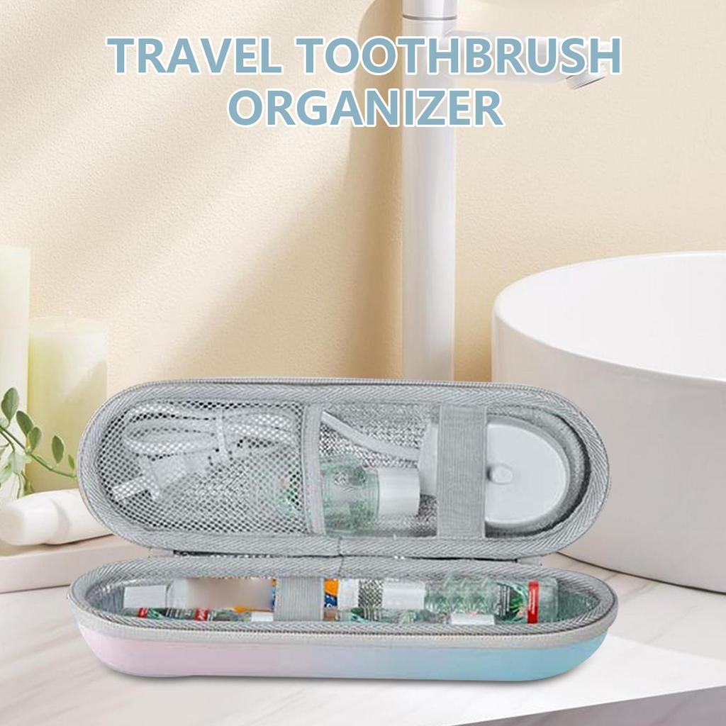 Travel Case For Electric Toothbrush Toothbrush Holder With Mesh Pocket Container Box Storage For Travel Household Teeth Adults
