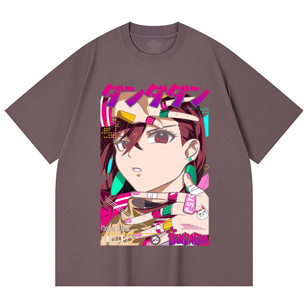 230 Gsm 100% Cotton Dandadan V21 Momo Print Unisex Heavy Cotton T Shirt