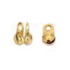 50-100pcs Gold Fitting Stainless Steel Ball Chain Calotte Crimps Beads Connectors End Clasps for DIY Bracelet Necklace Making