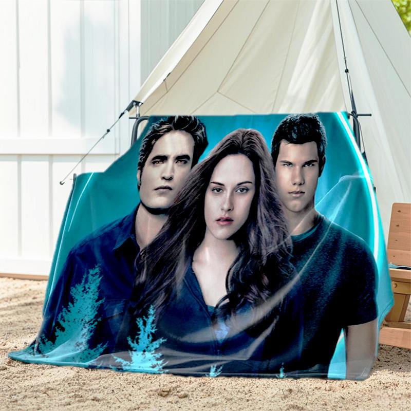 1pc The movie, Twilight pattern blanket, all season lightweight home office outdoor nap multifunctional blanket