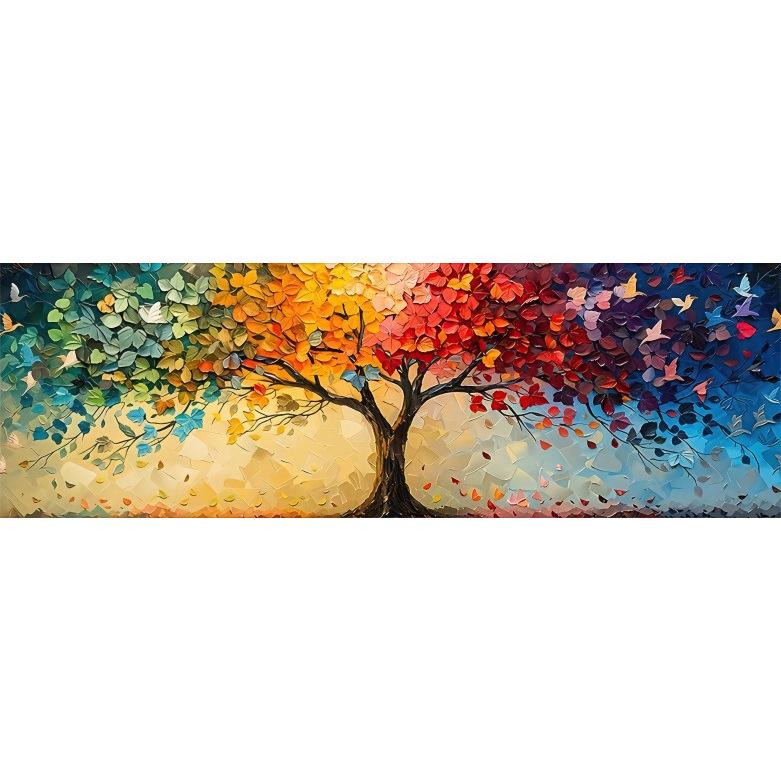 Gold Abstract Tree of Life Canvas Painting for Bedroom & Living Room Décor