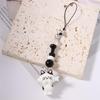 Sturdy Resin Cat Keychain Adorable Phone Accessory Compact Pet Lover Lightweight Phone Charm Gift for Everyday Use