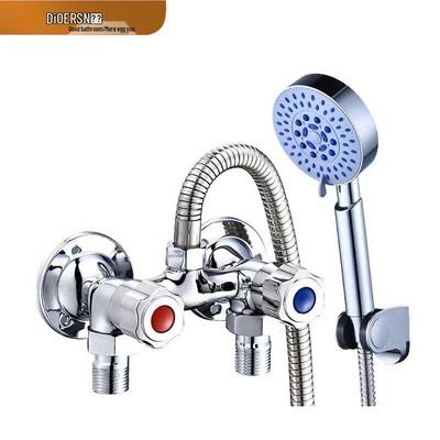 Mitigeur de douche en laiton mural avec pommeau de douche 5 fonctions