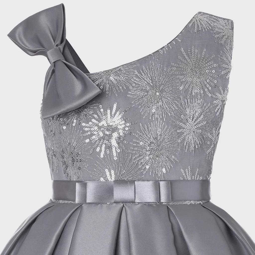 2024 European & American High-End Sequined Evening Dresses for Girls