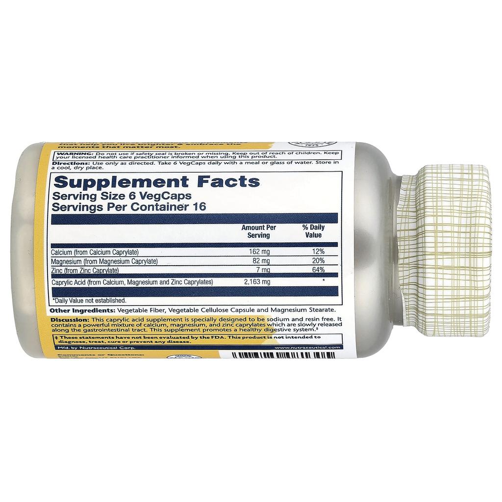 Capryl, Sodium Free, Resin Free, 100 Veggie Capsules