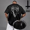 2026 Unisex Tshirt Satan Inverted Cross Print Gothic Streetwear Spring Summer Casual Tee Shirt 8 Styles Unisexs Clothes