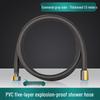 Universal Stainless Steel Shower Head with Soft Hose and Sprinkler Connector for Bathing.