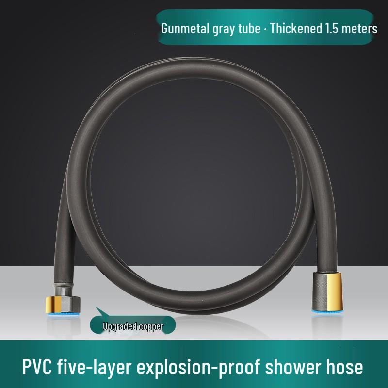 Universal Stainless Steel Shower Head with Soft Hose and Sprinkler Connector for Bathing.