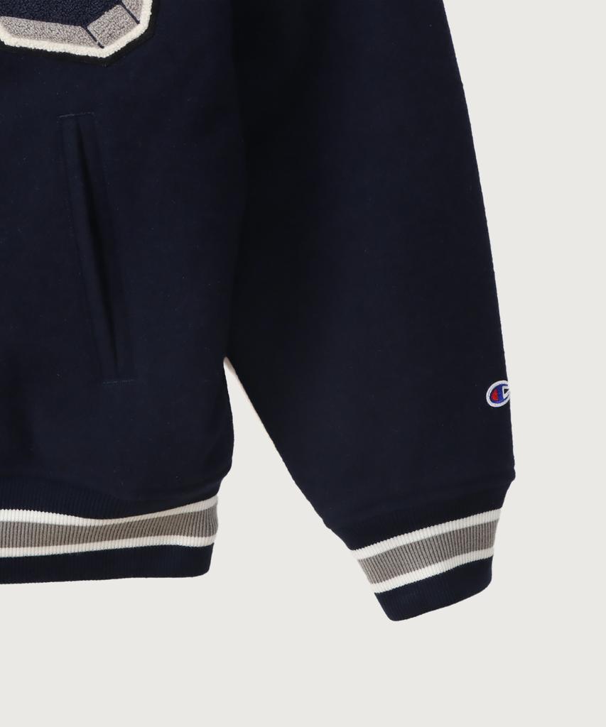 Champion C-Logo Award Varsity Jacket Navy