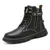 Winter 2025 new Martin boots men's Korean version trend velvet thickened thermal cotton shoes high-top British style tooling boots