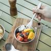 Stainless Steels Camp Dinnerware Camping Cutlery Set Outdoor Cooking Tableware Utensils with Spoon, Fork and Bowls