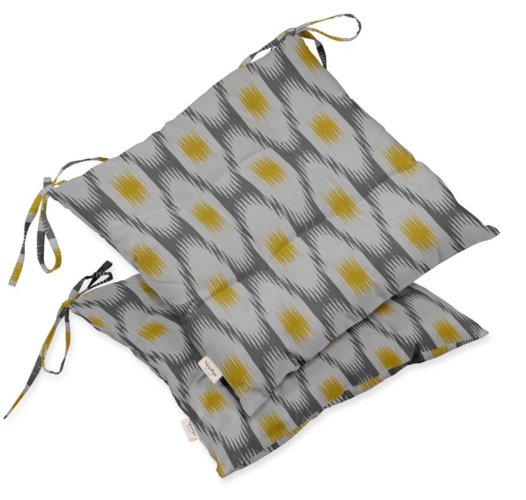 Vargottam Indoor Outdoor Tufted Printed Square Seat Patio Cushion Set Of 2 Water Resistant Patio Furniture Seat Cushion 19,inches, Purple |