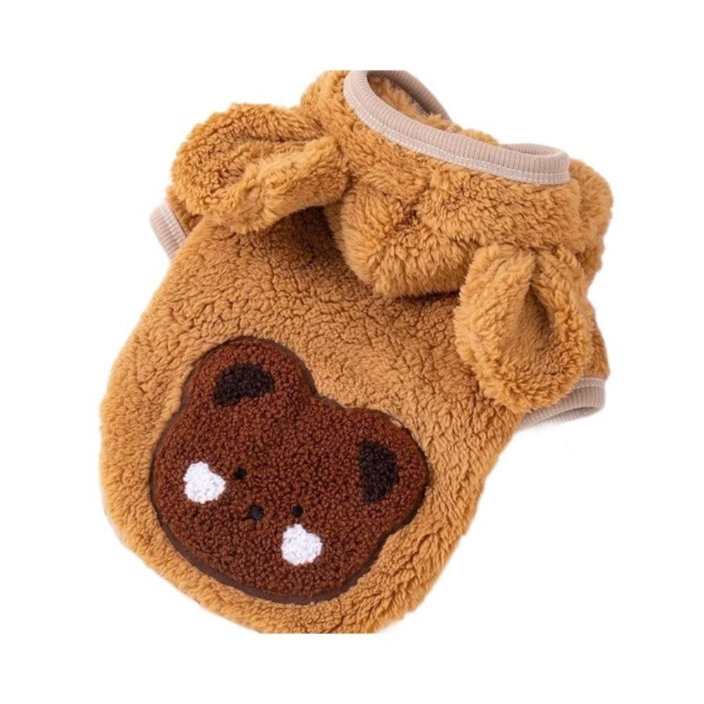 Fleece-lined Dog Warm Clothes Windproof Plush Dogs Coat Fashion Dog Hiking Jacket  Cat