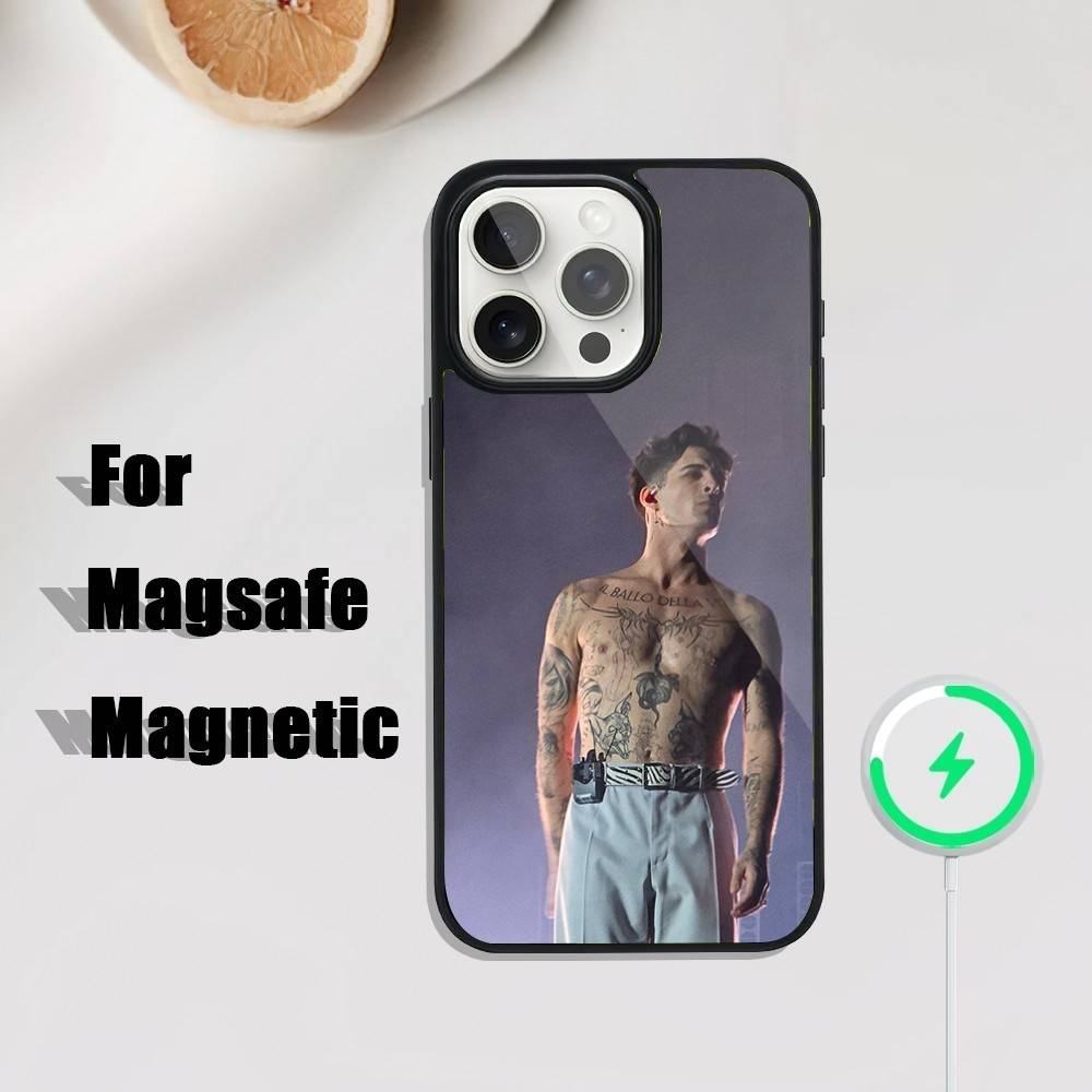 

M-Maneskin Damiano David Phone Case For iPhone 17,16,15,14,13,12,11,Pro,Max,Plus,Mini,SE4,E Magnetic Magsafe Wireless Charging iPhone17promax