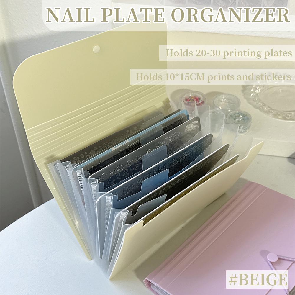 Foldable Nail Art Storage Book - Dustproof, Transparent, Scratch-Resistant Nail Sticker Organizer