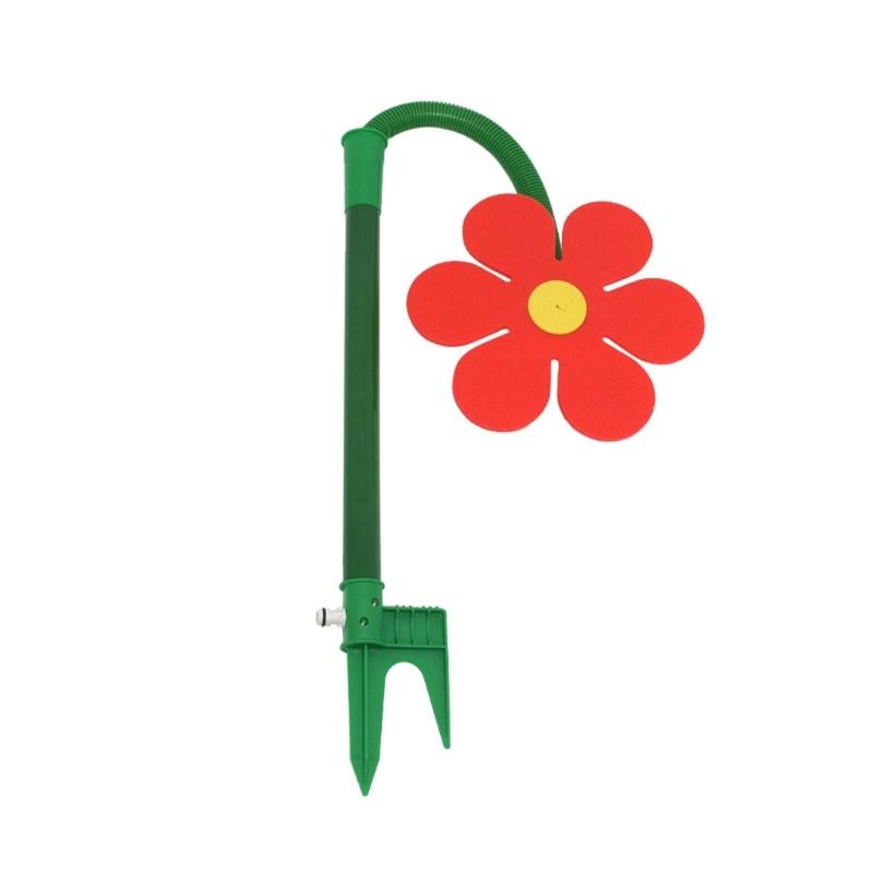Flower Yard Sprinklers Spinning Flower Sprinkler Plastic Material for Watering красный